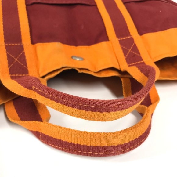 HERMES French Festival Hawaii 2002 Two-tone Foul Tou MM Tote Bag, Cotton, Ora... - Picture 8 of 16